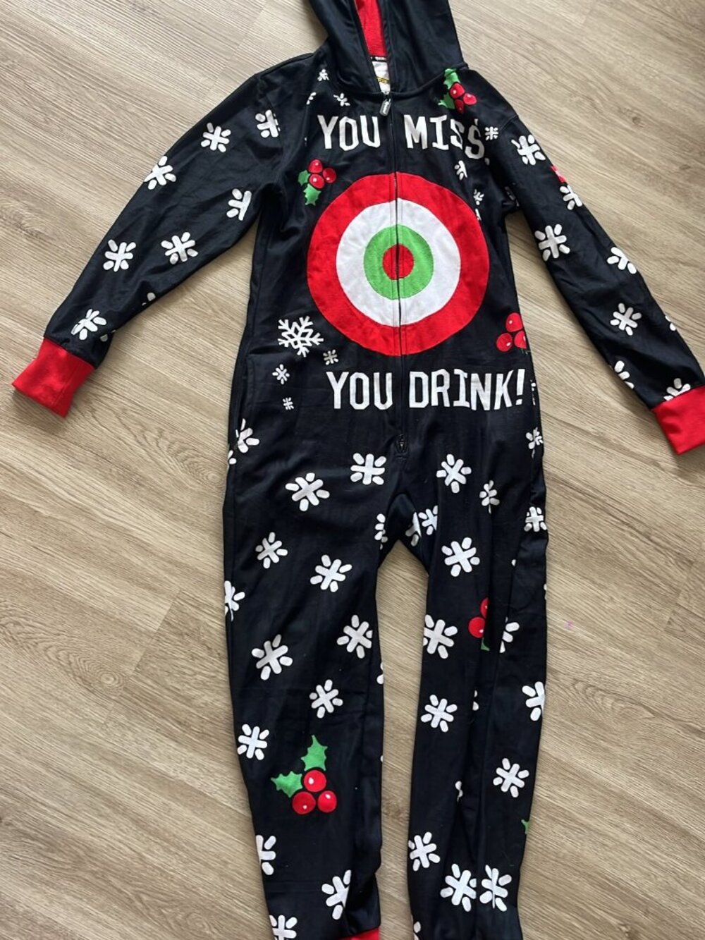 Tipsy Elves Dartboard Drinking Game Onesie S NWOT